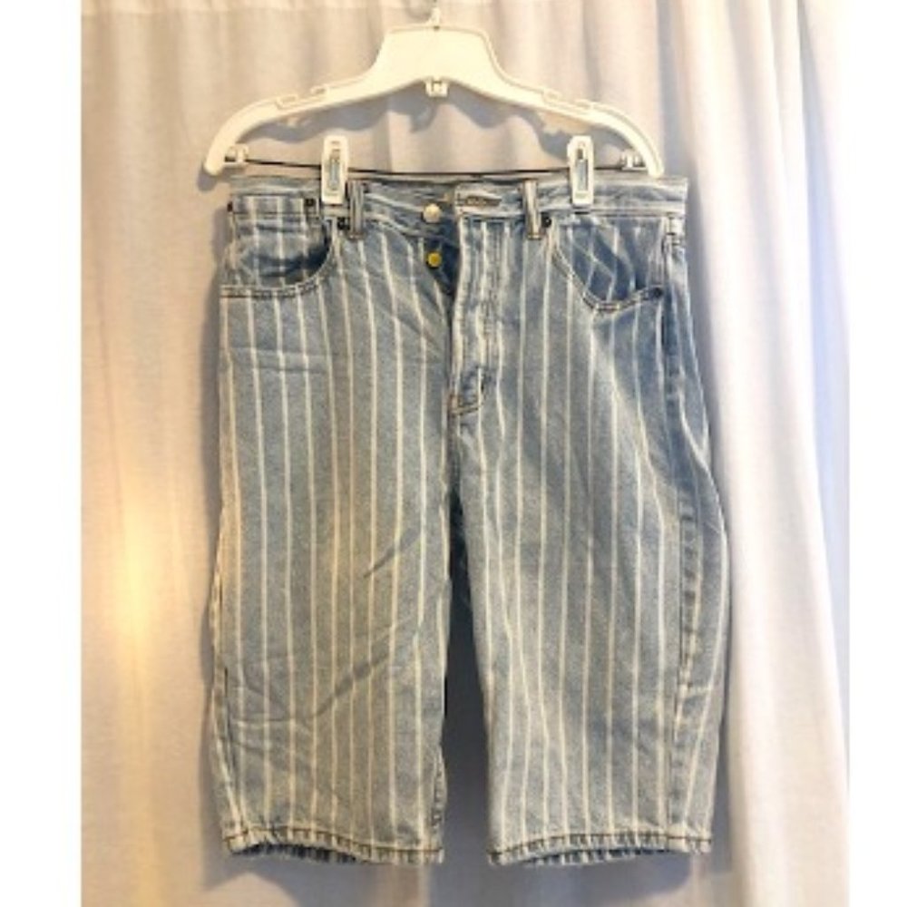 New York & Company Pinstripe Bermuda Shorts